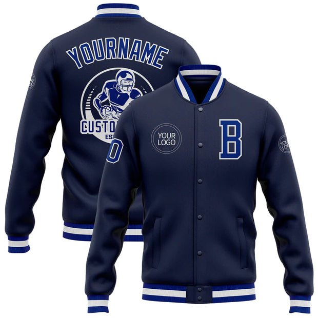 Custom Full-Snap Letterman Varsity Jacket